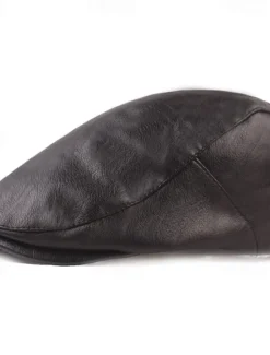 Discount OUKU Men's Flat Cap Black Red Faux Leather Streetwear Stylish 1920s Fashion Outdoor Daily Going out Plain Warm
