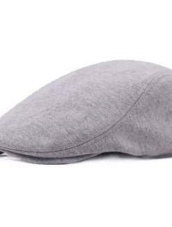 Hot OUKU Men's Flat Cap Black White Cotton Streetwear Stylish 1920s Fashion Outdoor Daily Going out Plain Sunscreen