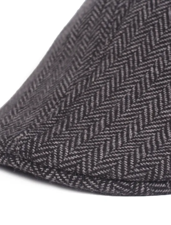 Hot OUKU Men's Flat Cap Light Grey Dark Gray Cotton Streetwear Stylish 1920s Fashion Outdoor Daily Going out Graphic Prints Warm