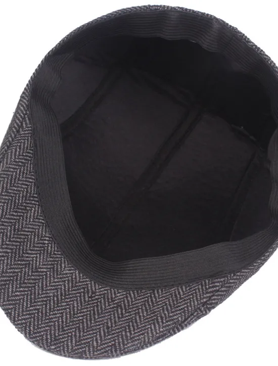 Hot OUKU Men's Flat Cap Light Grey Dark Gray Cotton Streetwear Stylish 1920s Fashion Outdoor Daily Going out Graphic Prints Warm
