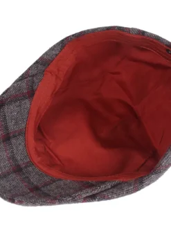 Outlet OUKU Men's Flat Cap Tweed Cap Red Blue Woolen Print Streetwear Stylish 1920s Fashion Outdoor Daily Going out Lattice Warm