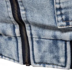 Outlet OUKU Men's Fleece Jacket Jean Jacket Denim Jacket Casual Daily Fall & Winter Color Block Casual Lapel Regular Dark Gray Dark Blue Light Blue Jacket