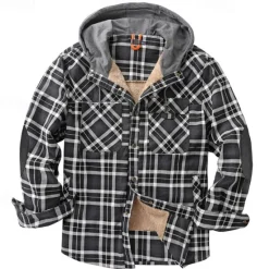 Outlet OUKU Men's Fleece Jacket Winter Autumn / Fall Outdoor Fleece Lining Windproof Hoodie Windbreaker Hunting Camping / Hiking / Caving Red Blue Brown