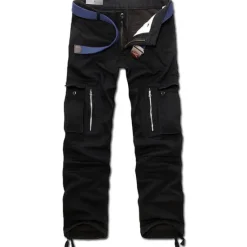 OUKU Men's Fleece Lined Pants Hiking Pants Trousers Work Pants Cargo Pants Track Pants Winter Outdoor Thermal Warm Windproof Fleece Lining Ripstop Bottoms khaki Black Army Green Fishing Climbing Running