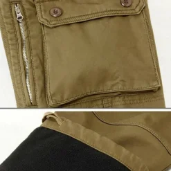 OUKU Men's Fleece Lined Pants Hiking Pants Trousers Work Pants Cargo Pants Track Pants Winter Outdoor Thermal Warm Windproof Fleece Lining Ripstop Bottoms khaki Black Army Green Fishing Climbing Running