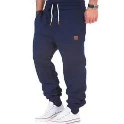 Online OUKU Men's Fleece Pants Sweatpants Joggers Trousers Pocket Plain Comfort Breathable Outdoor Daily Going out Fashion Casual Black Army Green