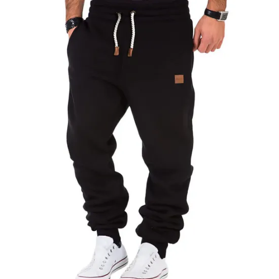 Online OUKU Men's Fleece Pants Sweatpants Joggers Trousers Pocket Plain Comfort Breathable Outdoor Daily Going out Fashion Casual Black Army Green