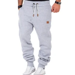Online OUKU Men's Fleece Pants Sweatpants Joggers Trousers Pocket Plain Comfort Breathable Outdoor Daily Going out Fashion Casual Black Army Green