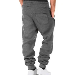 Online OUKU Men's Fleece Pants Sweatpants Joggers Trousers Pocket Plain Comfort Breathable Outdoor Daily Going out Fashion Casual Black Army Green