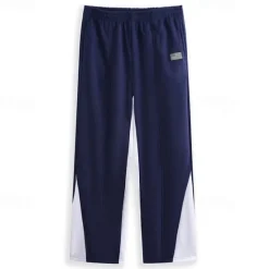 Discount OUKU Men's Fleece Pants Sweatpants Trousers Straight Leg Sweatpants Flared Sweatpants Pocket Drawstring Elastic Waist Color Block Comfort Breathable Outdoor Daily Going out Fashion Casual Black-White Black