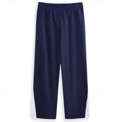 Discount OUKU Men's Fleece Pants Sweatpants Trousers Straight Leg Sweatpants Flared Sweatpants Pocket Drawstring Elastic Waist Color Block Comfort Breathable Outdoor Daily Going out Fashion Casual Black-White Black