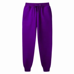 OUKU Men's Fleece Pants Sweatpants Joggers Winter Pants Trousers Side Pockets Elastic Waist Fleece Solid Color Comfort Warm Daily Casual Navy Apricot