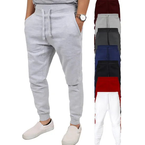 New OUKU Men's Fleece Pants Sweatpants Joggers Winter Pants Trousers Pocket Drawstring Elastic Waist Solid Color Warm Full Length Daily Casual Plus velvet Loose Fit Light gray-pure light board Dark gray-light