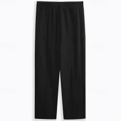 Sale OUKU Men's Fleece Pants Sweatpants Joggers Wide Leg Sweatpants Trousers Pocket Elastic Waist Plain Comfort Breathable Outdoor Daily Going out Casual Big and Tall Black Light Grey