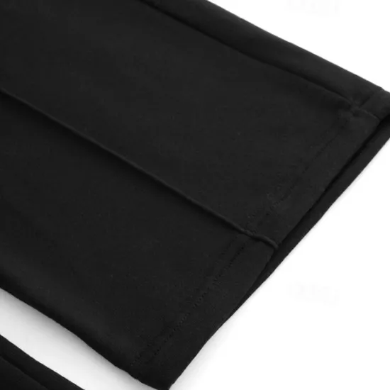 Sale OUKU Men's Fleece Pants Sweatpants Joggers Wide Leg Sweatpants Trousers Pocket Elastic Waist Plain Comfort Breathable Outdoor Daily Going out Casual Big and Tall Black Light Grey