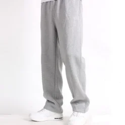 OUKU Men's Fleece Pants Sweatpants Joggers Trousers Straight Leg Sweatpants Elastic Waist Straight Leg Solid Color Plain Breathable Comfortable Full Length Sports Outdoor Daily Wear Casual / Sporty