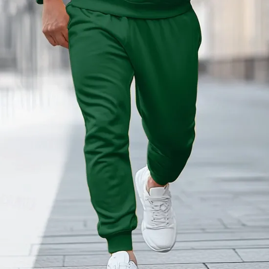 Discount OUKU Men's Fleece Pants Sweatpants Joggers Winter Pants Trousers Drawstring Side Pockets Elastic Waist Solid Color Comfort Warm Home Sports Outdoor Daily Fashion Streetwear Yellow Navy Blue