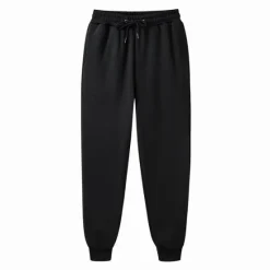 Clearance OUKU Men's Fleece Pants Sweatpants Joggers Winter Pants Trousers Side Pockets Elastic Waist Fleece Solid Color Comfort Warm Daily Casual Navy Apricot
