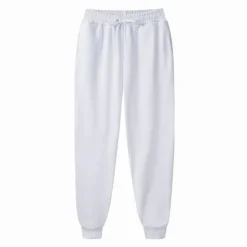 Clearance OUKU Men's Fleece Pants Sweatpants Joggers Winter Pants Trousers Side Pockets Elastic Waist Fleece Solid Color Comfort Warm Daily Casual Navy Apricot