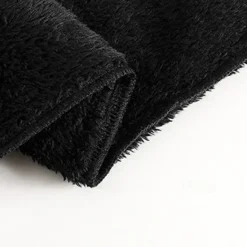 OUKU Men's Fleece Pants Winter Pants Trousers Casual Pants Pocket Drawstring Elastic Waist Plain Comfort Warm Sports Outdoor Daily Fashion Casual Black Dark Blue Micro-elastic