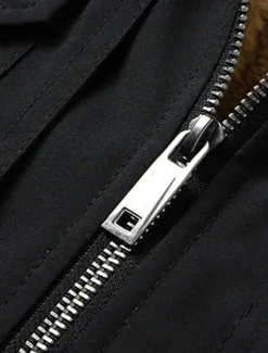 Hot OUKU Men's Fleece Vest Vest Gilet Daily Date Vacation Fashion Casual Fall & Winter Pocket Polyester Thermal Warm Comfortable Plain Zipper Stand Collar Regular Fit Black Yellow Khaki Dark Gray Vest