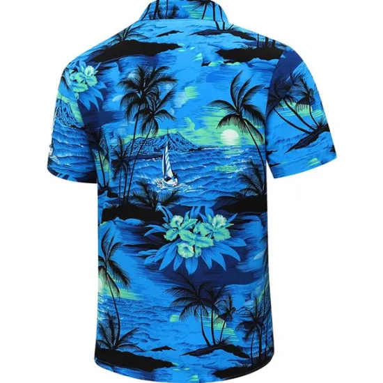 Outlet OUKU Men's Floral Coconut Tree Bus Shirt Summer Hawaiian Shirt Aloha Shirt Short Sleeves Shirt Turndown Fashion Streetwear Designer Outdoor Street Casual Black Yellow Navy Blue S M L