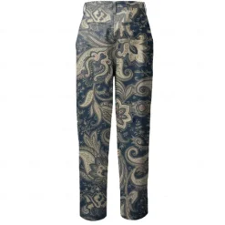 Best OUKU Men's Floral Dress Pants Mid Waist Vintage Casual Outdoor Home Dailywear Zipper Pocket Summer Spring Fall 3D Print Black Yellow Pink