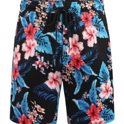 Sale OUKU Men's Floral Leaves Tropical Plants 2pcs Shirts Sets Summer Hawaiian Shirt Short Sleeve Short Pants Turndown Tropical Fashion Hawaiian Street Casual Hawaiian Print Summer Spring Black White Brown