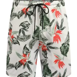 Sale OUKU Men's Floral Leaves Tropical Plants 2pcs Shirts Sets Summer Hawaiian Shirt Short Sleeve Short Pants Turndown Tropical Fashion Hawaiian Street Casual Hawaiian Print Summer Spring Black White Brown