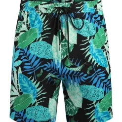Sale OUKU Men's Floral Leaves Tropical Plants 2pcs Shirts Sets Summer Hawaiian Shirt Short Sleeve Short Pants Turndown Tropical Fashion Hawaiian Street Casual Hawaiian Print Summer Spring Black White Brown