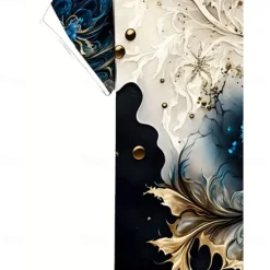 Clearance OUKU Men's Floral Print Flower Shirt Button Up Shirt Short Sleeve Fashion Casual Vacation Holiday Beach Wear Summer Spring Turndown Collared Shirts Blue