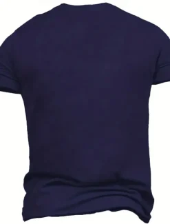 OUKU Men's Football Letter Print Sports T Shirt Tee Top 100% Cotton Short Sleeve Graphic Shirt Black Dark Grey Dark Blue Comfortable Tee Street Sports Outdoor Fashion Designer Clothing
