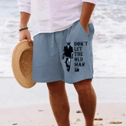 Discount OUKU Men's Four Leaf Clover Shorts Summer Shorts Beach Shorts Mid Waist Hawaiian Casual Holiday St. Patrick's Day Drawstring Elastic Waist Print Designer Clothing Apparel