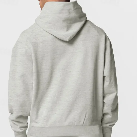 OUKU Men's Full Zip Hoodie Zip Up Hoodie Fleece Hoodie Black Navy Blue Khaki Light Grey Hooded Plain Zip Up Pocket Sports & Outdoor Daily Holiday Polyester Streetwear Basic Casual Fall & Winter Clothing