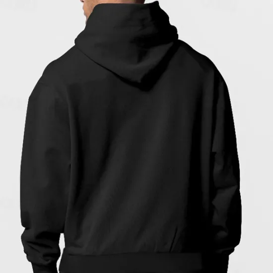 OUKU Men's Full Zip Hoodie Zip Up Hoodie Fleece Hoodie Black Navy Blue Khaki Light Grey Hooded Plain Zip Up Pocket Sports & Outdoor Daily Holiday Polyester Streetwear Basic Casual Fall & Winter Clothing