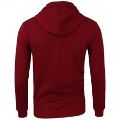 Clearance OUKU Men's Full Zip Hoodie Zip Up Hoodie Black Wine Navy Blue Light Grey Dark Gray Hooded Plain Zip Up Patchwork Pocket Sports & Outdoor Daily Holiday Polyester Streetwear Basic Casual Spring & Fall