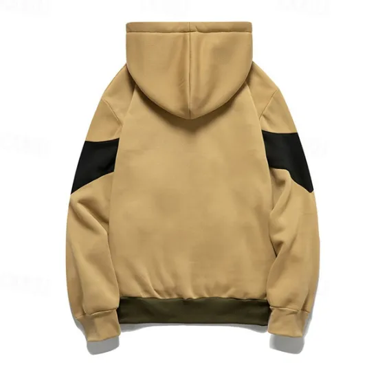 Hot OUKU Men's Full Zip Hoodie Zip Up Hoodie White Red Blue Khaki Hooded Color Block Zip Up Patchwork Pocket Sports & Outdoor Daily Holiday Polyester Streetwear Basic Casual Fall & Winter Clothing Apparel