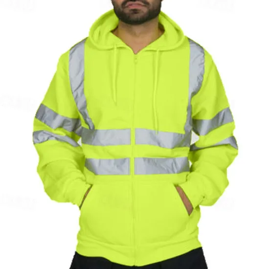 Outlet OUKU Men's Full Zip Hoodie Zip Up Hoodie Black Yellow Orange Green Hooded Color Block Zip Up Patchwork Sports & Outdoor Daily Holiday Cotton Streetwear Basic Casual Spring & Fall Clothing Apparel Hoodies