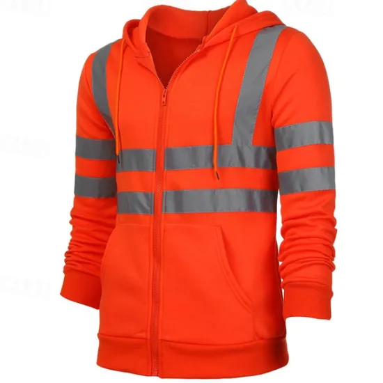Outlet OUKU Men's Full Zip Hoodie Zip Up Hoodie Black Yellow Orange Green Hooded Color Block Zip Up Patchwork Sports & Outdoor Daily Holiday Cotton Streetwear Basic Casual Spring & Fall Clothing Apparel Hoodies