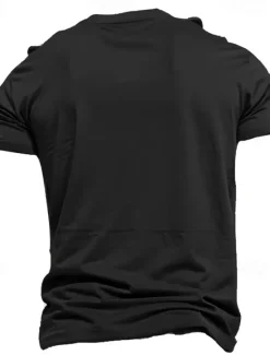 Hot OUKU Men's Funny Jesus Letter Print T Shirt Tee Top 100% Cotton Short Sleeve Graphic Shirt Black White Army Green Comfortable Tee Street Sports Outdoor Fashion Designer Clothing