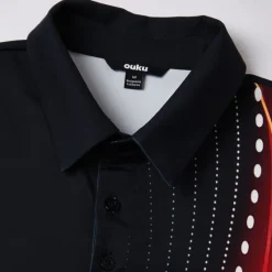 Sale OUKU Men's Geometic Line Polo Short Sleeve Polo Shirts Collared Shirts Casual School Outdoor Daily Wear Home Wear 3D Print Summer Red Blue Green