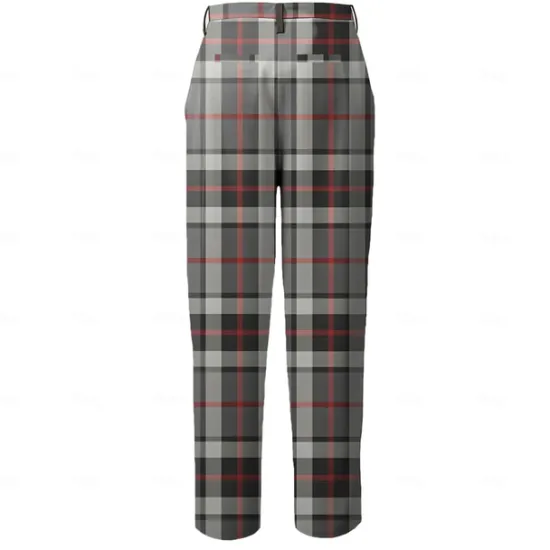 Clearance OUKU Men's Geometric Color Block Plaid / Check Dress Pants Mid Waist Business Casual Formal Home Dailywear Zipper Pocket Summer Spring Fall 3D Print Red Yellow Blue