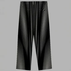 Hot OUKU Men's Geometric Dress Pants Mid Waist Business Casual Wedding Dailywear Pocket Straight Leg Trousers Summer Spring Fall 3D Print Black Wine Blue