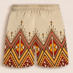 Clearance OUKU Men's Geometric Pattern Swim Shorts Board Shorts Swimming Trunks Mid Waist Fashion Streetwear Designer Casual Daily Holiday Pocket Drawstring Elastic Waist Designer Clothing Apparel Khaki