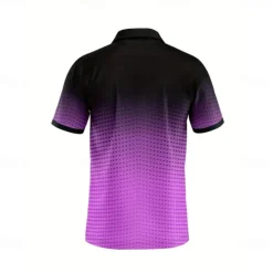 Hot OUKU Men's Geometric Polo Short Sleeve Polo Shirts Collared Shirts Business Casual School Outdoor Athleisure Daily Wear 3D Print Summer Lake blue Sky Blue Purple