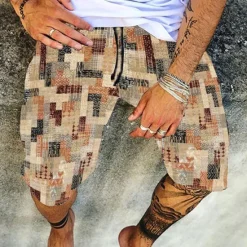 Clearance OUKU Men's Geometric Skull Stripe Swim Trunks Swim Shorts Board Shorts Low Waist Casual Hip-Hop Outdoor Daily Holiday Print Straight Leg Designer Clothing Apparel