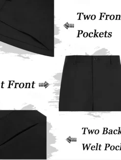 OUKU Men's Geometric Striped Dress Pants Trousers Mid Waist Business Casual Outdoor Vacation Streetwear with Pockets Slim Fit Flat-Front Summer Spring Fall 3D Print khaki Gray