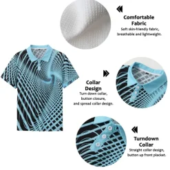 Clearance OUKU Men's Geometric Waffle Polo Shirts Golf Shirt Short Sleeve Polo Shirts Collared Shirts Business Casual Vacation Wear Formal Wear Festival Wear Buttons 3D Print White Yellow Royal Blue