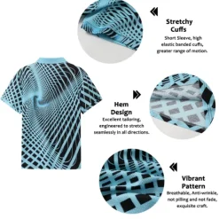 Clearance OUKU Men's Geometric Waffle Polo Shirts Golf Shirt Short Sleeve Polo Shirts Collared Shirts Business Casual Vacation Wear Formal Wear Festival Wear Buttons 3D Print White Yellow Royal Blue