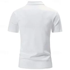 Online OUKU Men's Geometric Zip Polo Shirts Golf Shirt Short Sleeve Polo Shirts Collared Shirts Business Casual Vacation Wear Formal Wear Festival Wear 3D Print Quarter Zip Polo Yellow Pink Red